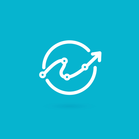 Vector design logo hammer and arrow. Court pictogram, lawyer abstract iconのイラスト素材