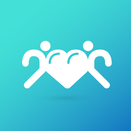 Illustration design of logotype business family symbol. Vector happy man web icon.のイラスト素材