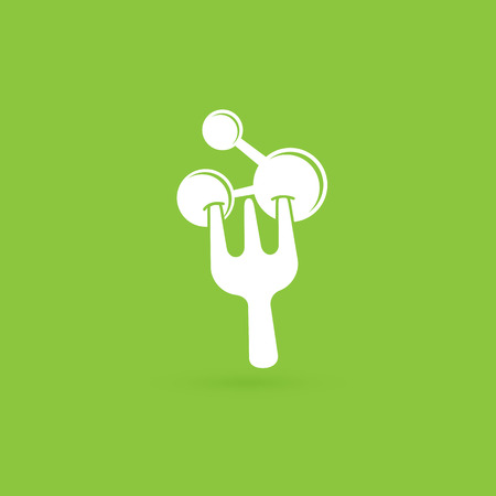 Vector design logo experimental cuisine. Food pictogram, cooking abstract iconのイラスト素材