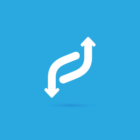 Illustration design of logotype bidding business symbol. Arrow pictogram.のイラスト素材