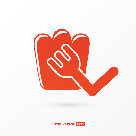 Illustration design of logotype restaurant, cafe, grocery store. Vector menu web icon.のイラスト素材