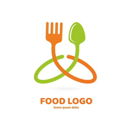 Illustration design of logotype restaurant, cafe, grocery store. Vector menu web icon.のイラスト素材