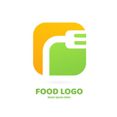 Illustration design of logotype restaurant, cafe, grocery store. Vector menu web icon.のイラスト素材