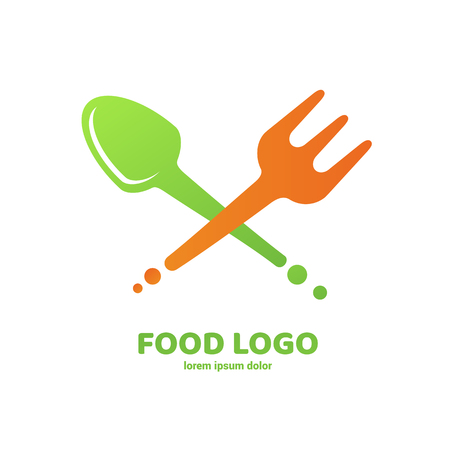 Illustration design of logotype restaurant, cafe, grocery store. Vector menu web icon.のイラスト素材