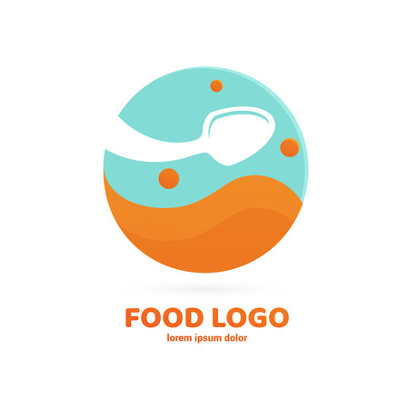 Illustration design of logotype restaurant, cafe, grocery store. Vector menu web icon.のイラスト素材