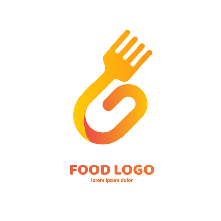 Illustration design of logotype restaurant, cafe, grocery store. Vector menu web icon.のイラスト素材