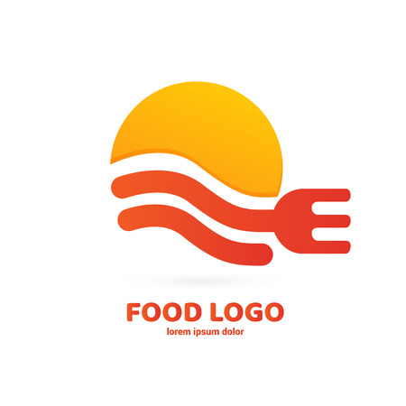 Illustration design of logotype restaurant, cafe, grocery store. Vector menu web icon.のイラスト素材