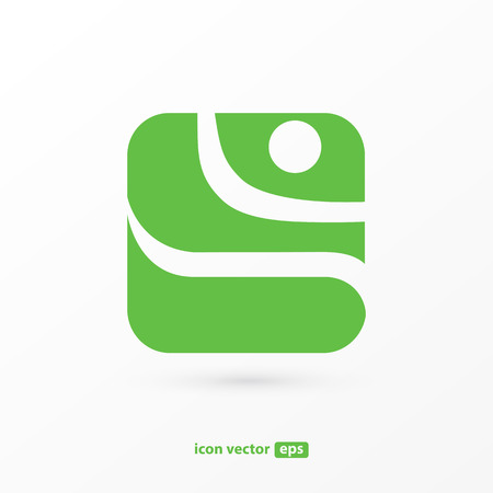 People icon. Fitness sport symbol. Positive insignia. Health healthcare conceptのイラスト素材