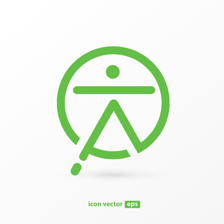 People icon. Fitness sport symbol. Positive insignia. Health healthcare conceptのイラスト素材