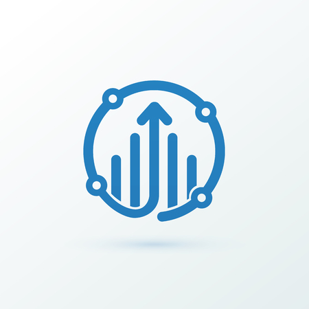 Vector design logo hammer and arrow. Court pictogram, lawyer abstract iconのイラスト素材