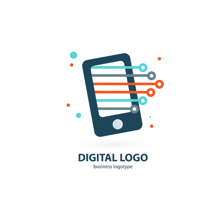 Illustration design of logotype business web marketing. Vector happy man web icon.のイラスト素材