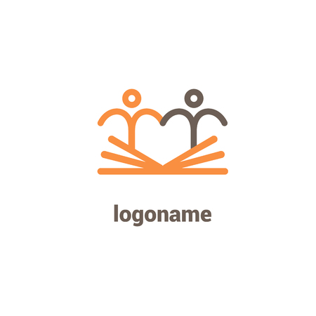 Vector illustration, Graphic Design Editable Design. Man with a book web icon.のイラスト素材