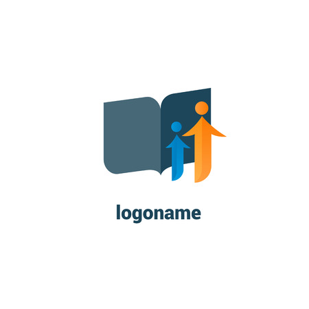Vector illustration, Graphic Design Editable Design. Man with a book web icon.のイラスト素材