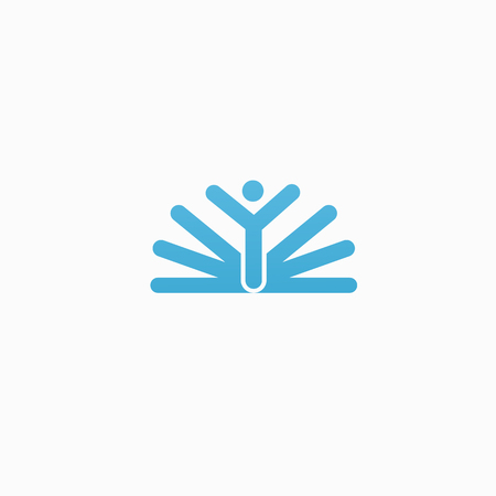Vector illustration, Graphic Design Editable Design. Man with a book web icon.のイラスト素材