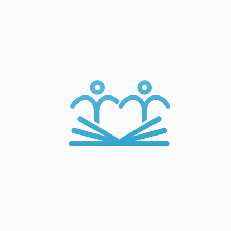 Vector illustration, Graphic Design Editable Design. Man with a book web icon.のイラスト素材