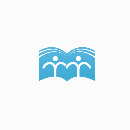 Vector illustration, Graphic Design Editable Design. Man with a book web icon.のイラスト素材