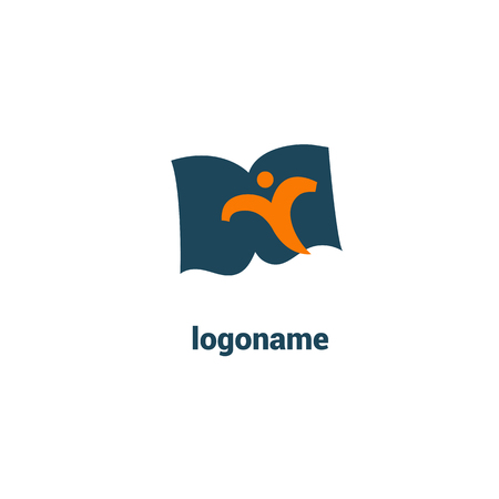 Vector illustration, Graphic Design Editable Design. Man with a book web icon.のイラスト素材