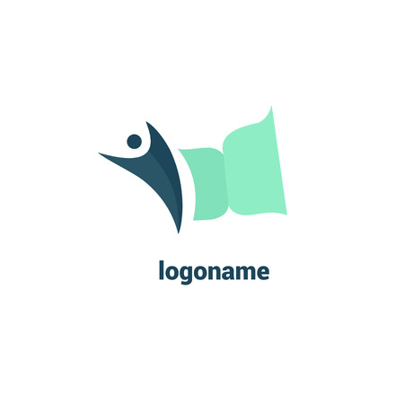 Vector illustration, Graphic Design Editable Design. Man with a book web icon.のイラスト素材