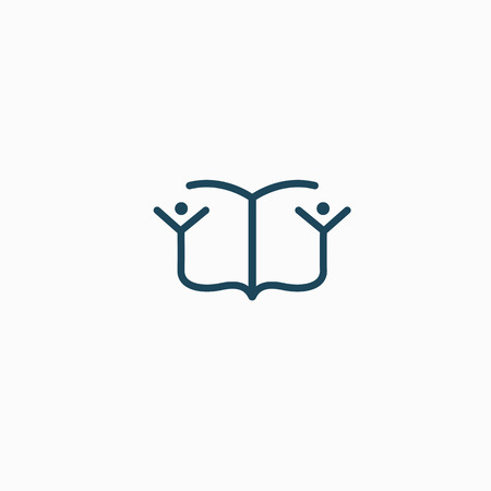 Vector illustration, Graphic Design Editable Design. Man with a book web icon.のイラスト素材