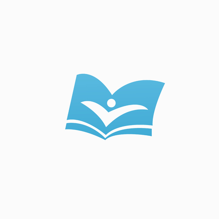Vector illustration, Graphic Design Editable Design. Man with a book web icon.のイラスト素材