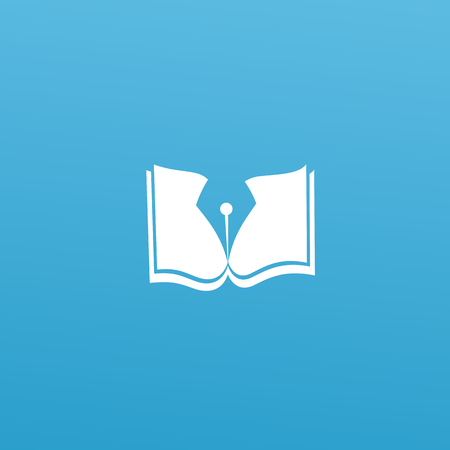 Vector illustration, Graphic Design Editable Design. Man with a book web icon.のイラスト素材