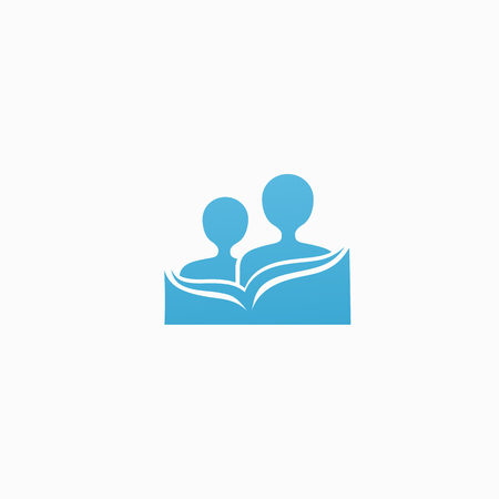 Vector illustration, Graphic Design Editable Design. Man with a book web icon.のイラスト素材