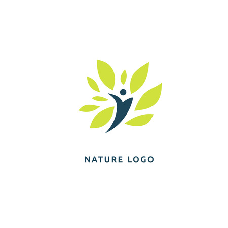Ecology Happy life Logotype concept icon. Vector illustration, Graphic Design Editable Design.のイラスト素材