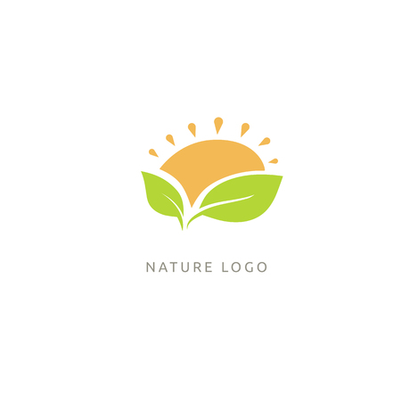 Ecology Happy life Logotype concept icon. Vector illustration, Graphic Design Editable Design.のイラスト素材