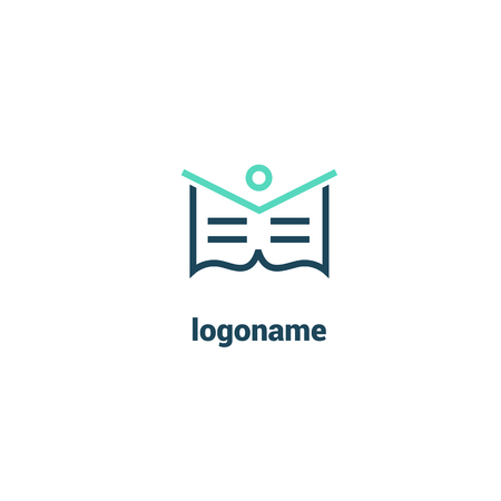 Vector illustration, Graphic Design Editable Design. Man with a book web icon.のイラスト素材