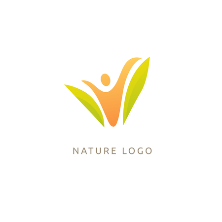 Ecology Happy life Logotype concept icon. Vector illustration, Graphic Design Editable Design.のイラスト素材