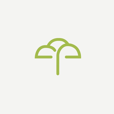 Vector illustration, Graphic Design Editable Design. Tree, fir-tree, wood oakweb iconのイラスト素材