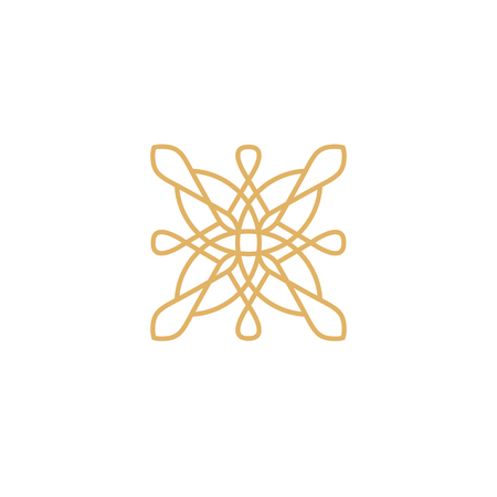 Emblem luxury beauty spa, cosmetics, jewerly, hotel, restaurant Wedding elegant outline frameのイラスト素材