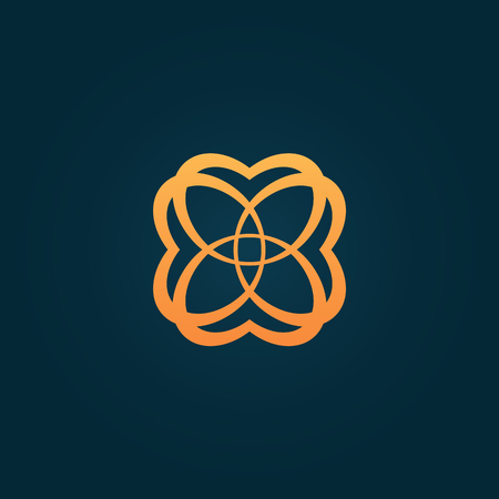 Emblem luxury beauty spa, cosmetics, , hotel restaurant Wedding elegant frameのイラスト素材