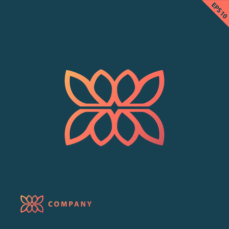 Emblem luxury beauty spa, cosmetics, natural organic productのイラスト素材