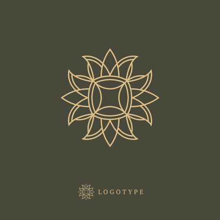 Emblem luxury beauty spa, cosmetics, jewerly hotel restaurantのイラスト素材