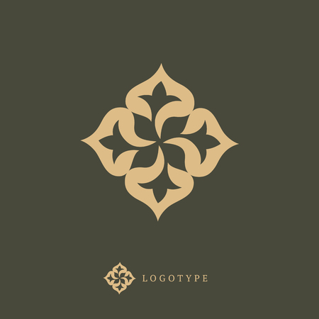 Emblem luxury beauty spa, cosmetics, natural organic productのイラスト素材