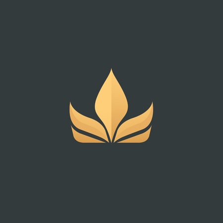 Abstract sign, vector logotype, editable design minimalist sign. Vector stock logo. Illustration design of elegant, premium and royal logotype.のイラスト素材