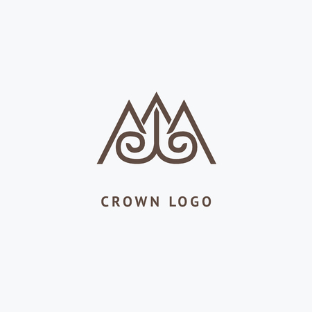 Abstract sign, vector logotype, editable design minimalist sign. Vector stock logo. Illustration design of elegant, premium and royal logotype.のイラスト素材