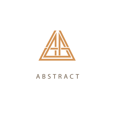 Abstract sign, vector logotype, editable design minimalist sign. Vector stock logo. Illustration design of elegant, premium and royal logotype.のイラスト素材