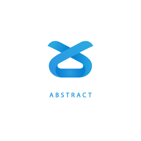 Abstract sign, vector logotype, editable design minimalist sign. Vector stock logo. Illustration design of elegant, premium and royal logotype.のイラスト素材