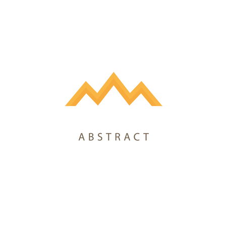 Abstract sign, vector logotype, editable design minimalist sign. Vector stock logo. Illustration design of elegant, premium and royal logotype.のイラスト素材