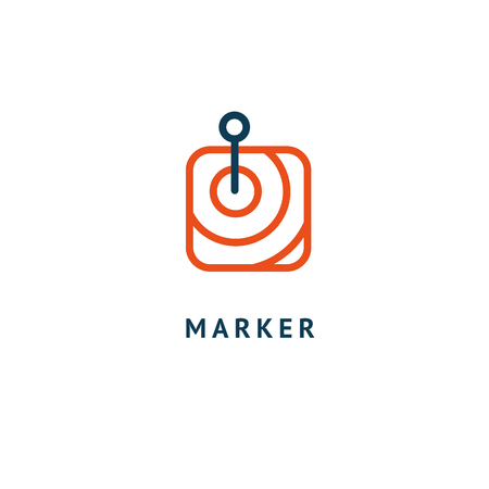 Abstract sign, vector logotype, editable design minimalist sign. Vector stock logo. Illustration design of elegant, premium and royal logotype.のイラスト素材
