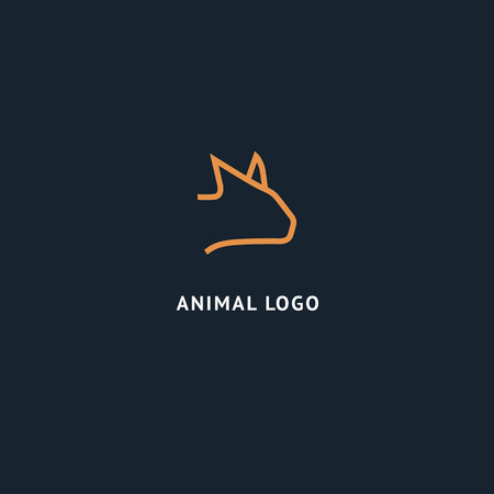 Abstract sign, vector logotype, editable design minimalist sign. Vector stock logo. Illustration design of elegant, premium and royal logotype.のイラスト素材