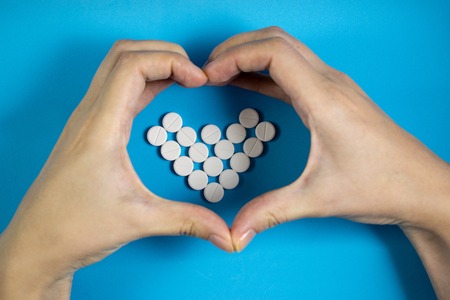 Medical background with multi-colored packs of pills. ?oncept pharmacy, clinic, drugs, headache...