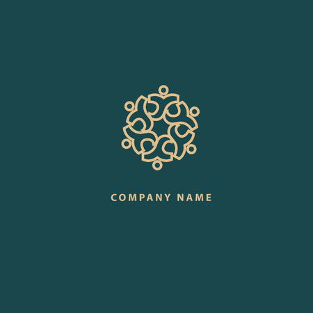 Vector stock logo, abstract monogram vector template. Illustration design of elegant, premium and royal logotype. Vector icon of wedding. Cosmetics, Spa, Beauty salon Decoration Boutique vector logoのイラスト素材