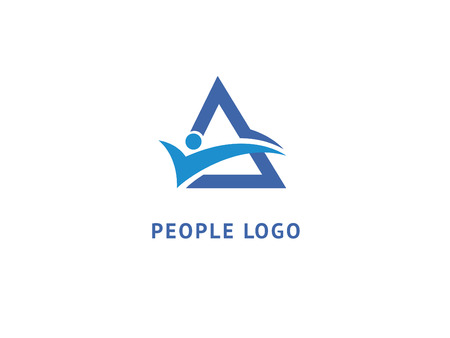 Abstract community logo icon vector design. Creative agency, social work, teamwork, business, advertising vector logo. Editable Design. Happy motivated people in colorful logo. Team web iconのイラスト素材