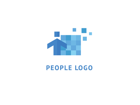 Abstract community logo icon vector design. Creative agency, social work, teamwork, business, advertising, internet communication company, digital agency, marketing. vector logo. Team web iconのイラスト素材