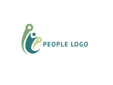 Abstract community logo icon vector design. Creative agency, social work, teamwork, business, advertising vector logo. Editable Design. Happy motivated people in colorful logo. Team web iconのイラスト素材
