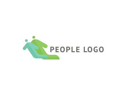 Abstract community logo icon vector design. Creative agency, social work, teamwork, business, advertising vector logo. Editable Design. Happy motivated people in colorful logo. Team web iconのイラスト素材