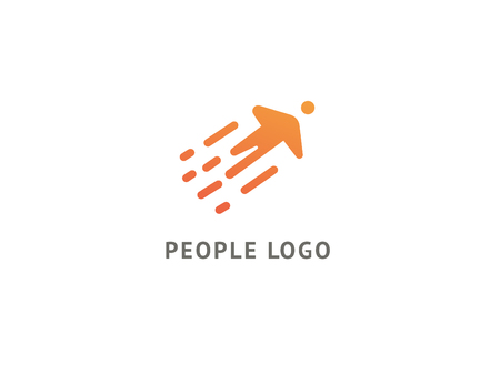 Abstract success logo vector design. Winner, star man, celebrity, business, active lifestyle, team work, gym logotype. Editable Design Happy people and star logo. Fitness, sport web icon.のイラスト素材
